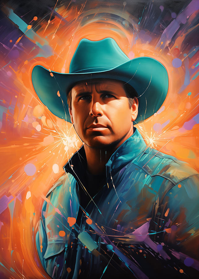 Portrait Garth Brooks 4 Digital Art By Louis Humphreys - Fine Art America