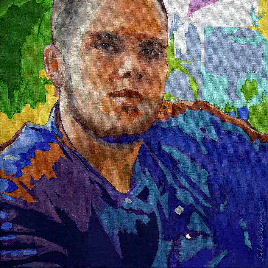 Portrait H. Painting by Uwe Fehrmann