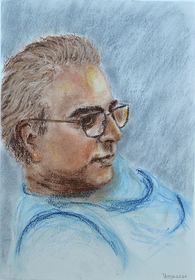 Portrait in Pastel Pastel by Uma Krishnamoorthy