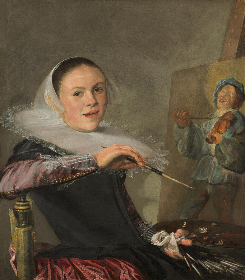 Portrait By Judith Leyster Painting