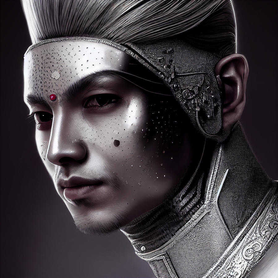 Portrait  Of  A  Beautiful  Asian  Indian  Male  Andro  D029b2f645563  0430a2  645a99  9f6455637  64 Painting