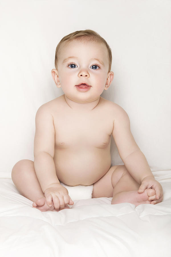 Portrait Of A Beautiful Smiling Baby Boy Photograph by Cap53