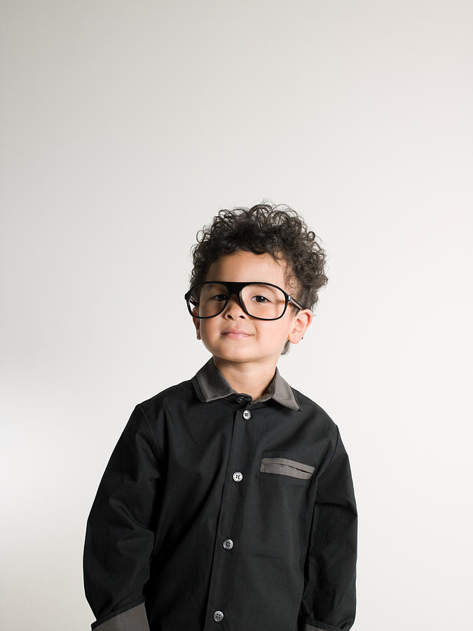 Portrait of a boy wearing glasses Photograph by Image Source