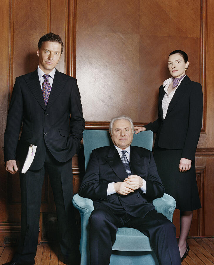 Portrait of a CEO With Two of His Business Colleagues Photograph by A J James
