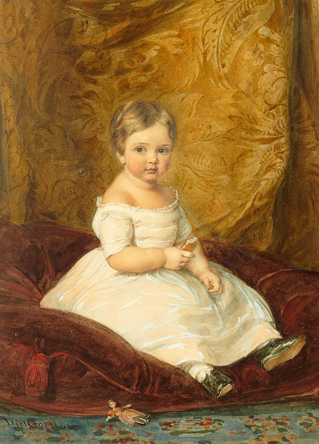 Portrait of a Child Painting by Johann Friedrich Dietler