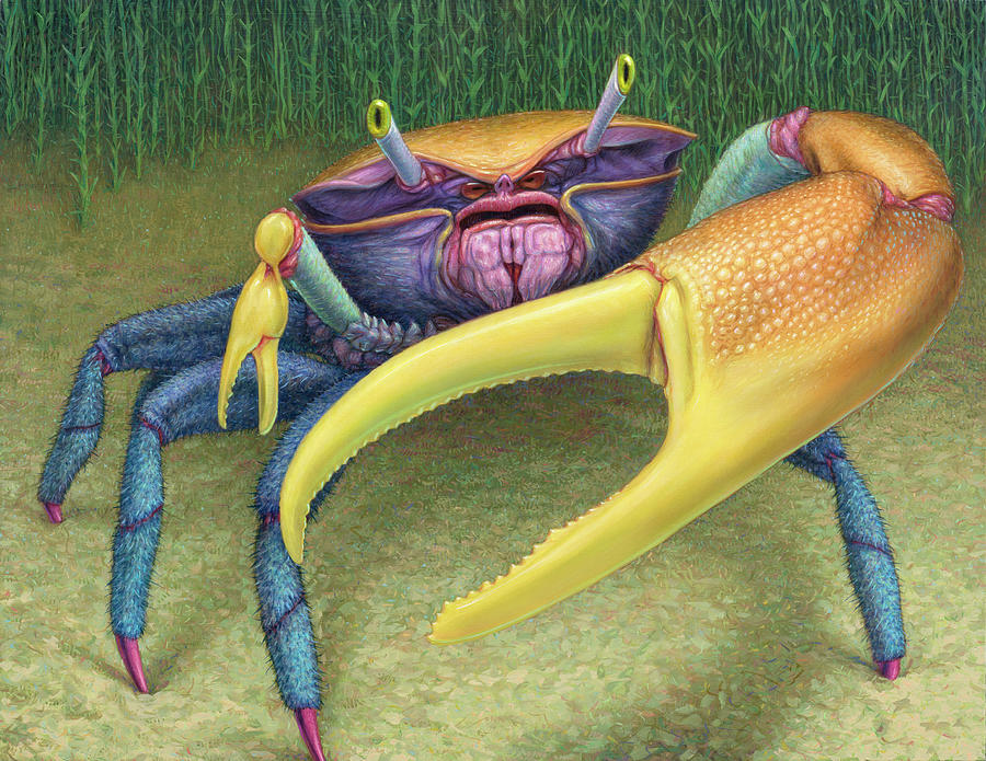 Portrait of a Crab Painting by James W Johnson