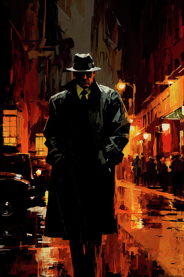 Portrait of a Detective, 09 Painting by AM FineArtPrints Portrait of a Detective, 09 Painting by AM FineArtPrints