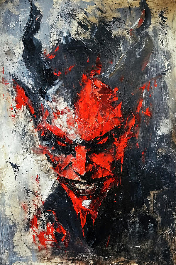 Portrait of a Devil, 02 Painting by AM FineArtPrints Portrait of a Devil, 02 Painting by AM FineArtPrints