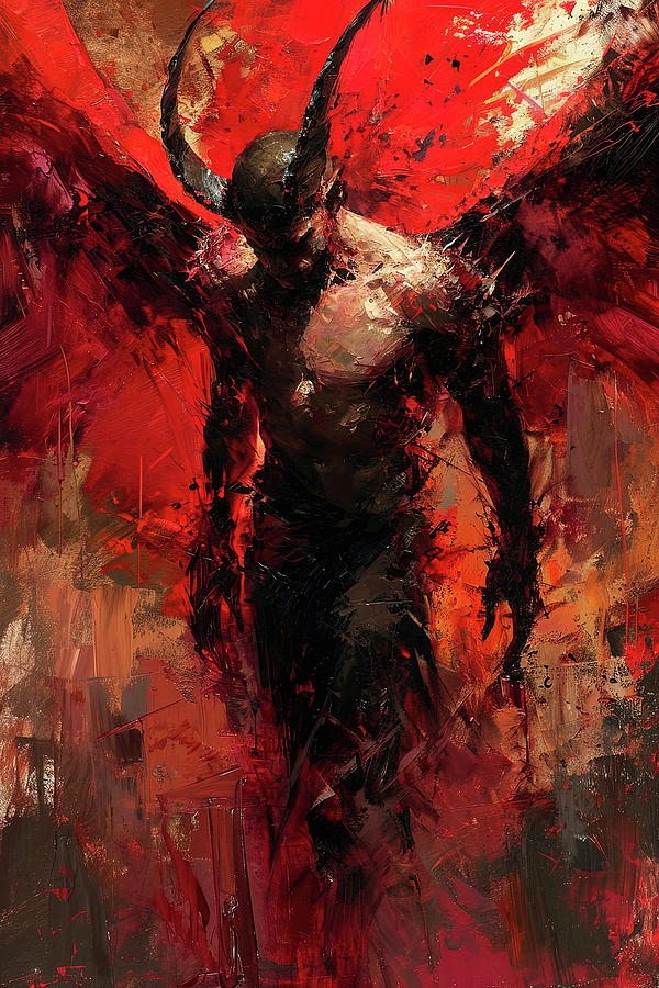Portrait of a Devil, 03 Painting by AM FineArtPrints Portrait of a Devil, 03 Painting by AM FineArtPrints