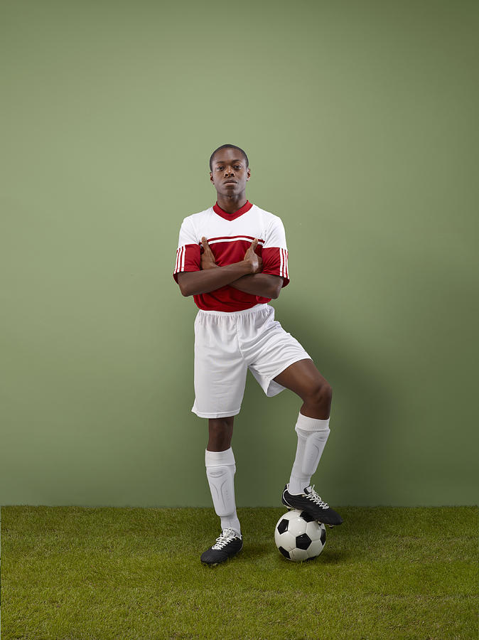 Portrait of a footballer Photograph by Tim Macpherson