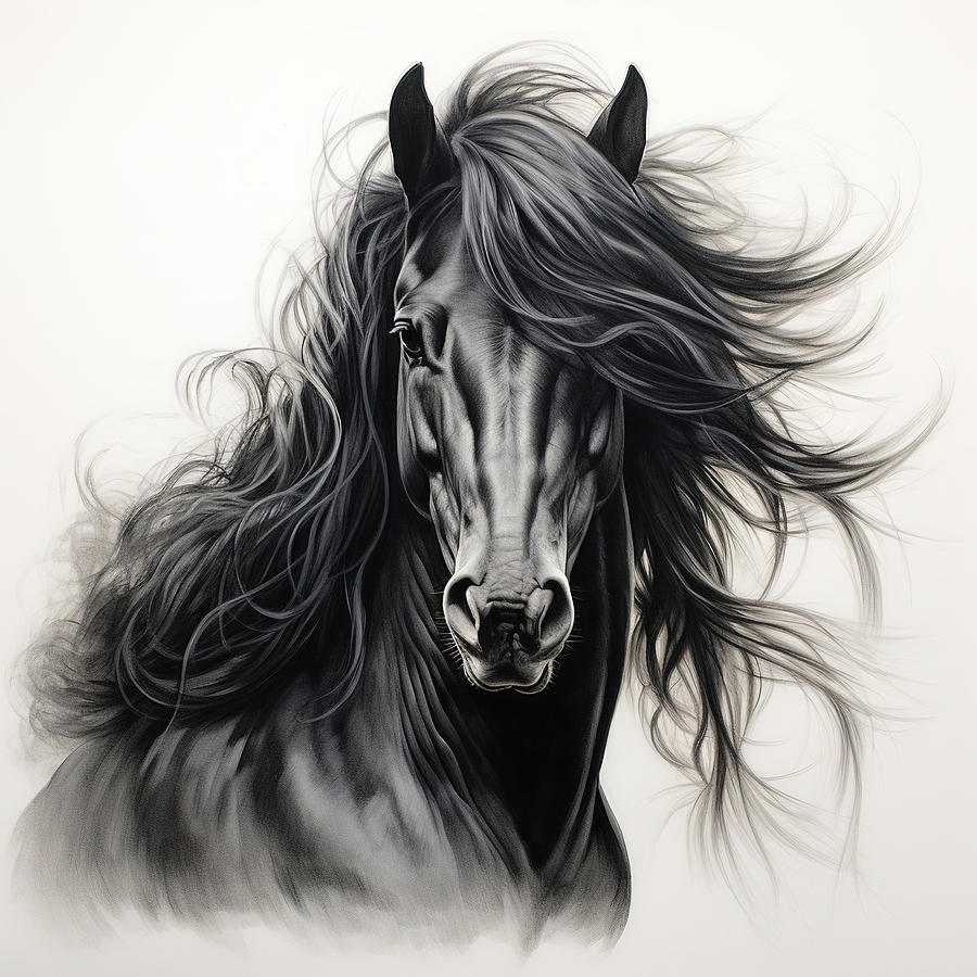 Portrait Of A Friesian 2 Photograph by Athena Mckinzie - Fine Art America