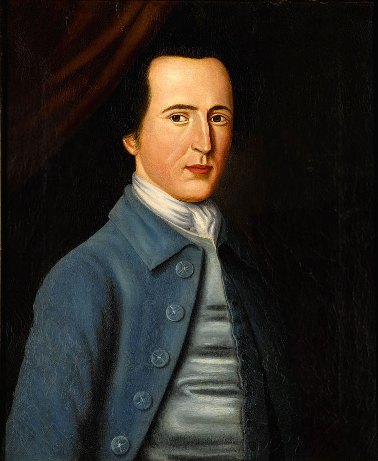 Portrait of a Gentleman in blue Coat  Painting by Attributed to John Durand