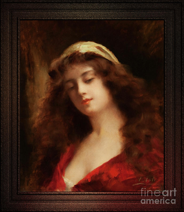Portrait Of A Girl by Angelo Asti Old Masters Classical Fine Art Reproduction Painting by Rolando Burbon
