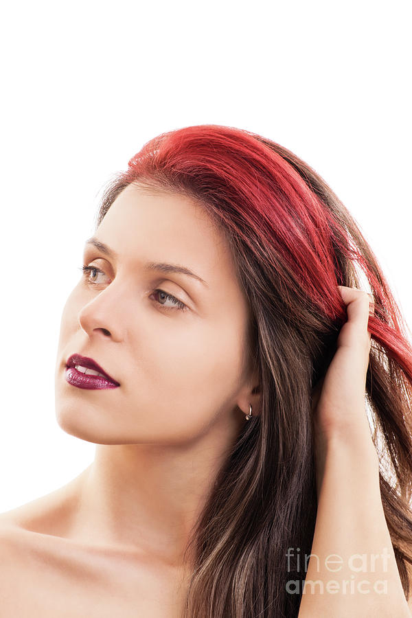 Portrait of a girl going through her hair Photograph by Mendelex Photography