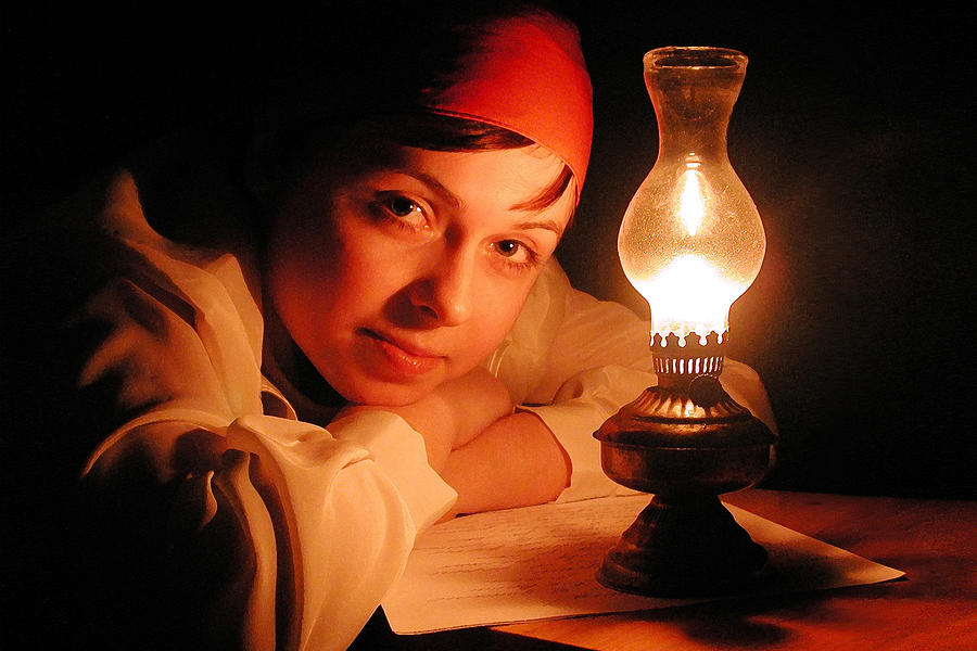 Portrait Of A Girl In A Red Kerchief Digital Art by Edward Galagan