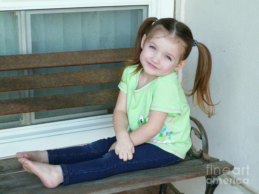 Portrait of a Girl in Pigtails Photograph by Connie Sloan - Fine Art ...