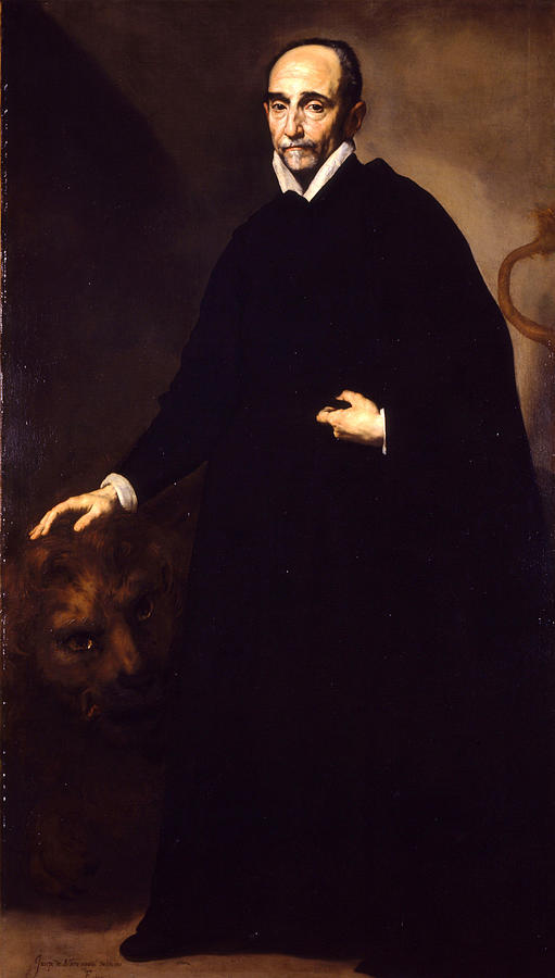 Portrait Painting - Portrait of a Jesuit Missionary  by Jusepe de Ribera called Lo Spagnoletto