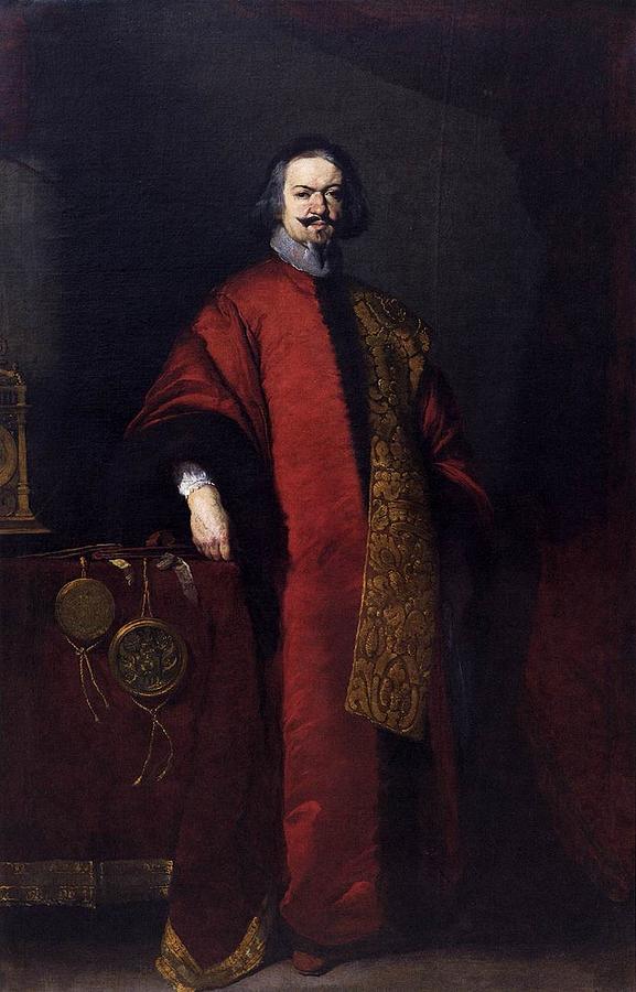 Knight Painting - Portrait of a Knight by Bernardo Strozzi