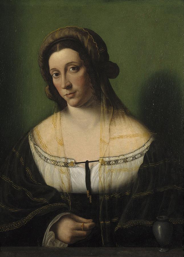 Portrait of a Lady as Mary Magdalen Drawing by BartolomeoVeneto | Fine ...
