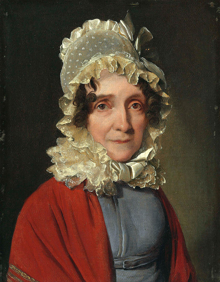 Portrait of a lady, bust-length  Painting by Louis-Leopold Boilly