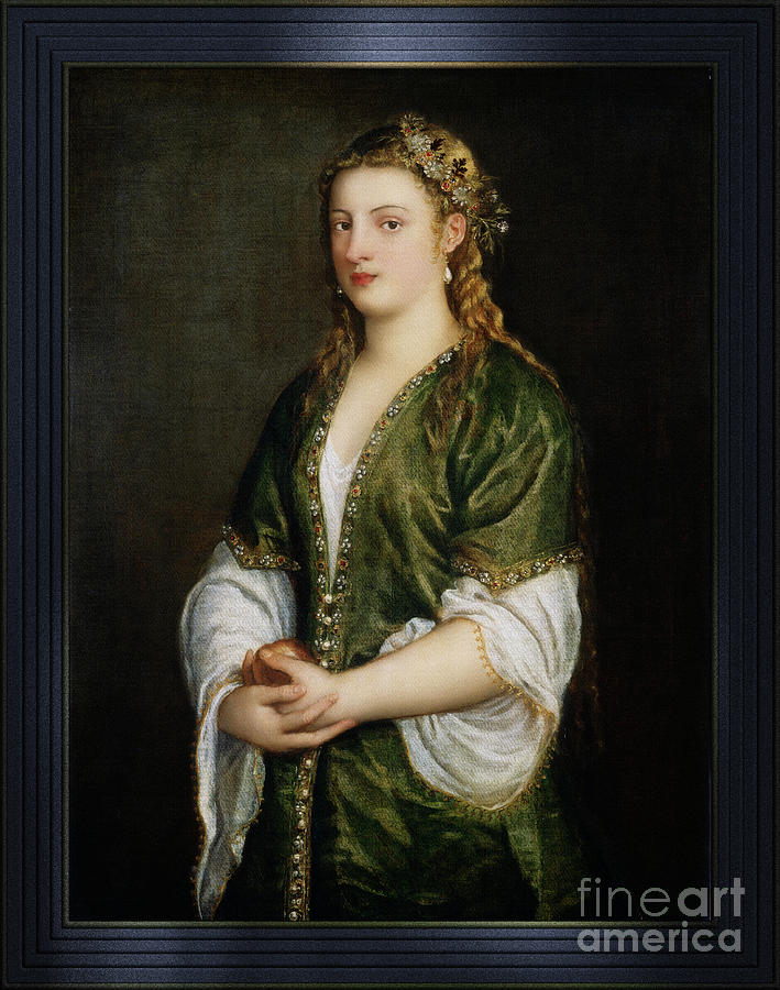 Portrait Of A Lady by Titian Fine Art Old Masters Reproduction Painting ...