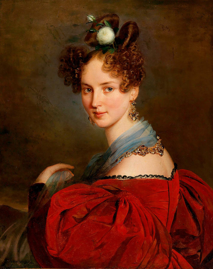 Portrait Of A Lady With Transylvanian Jewellery Painting By Franz 