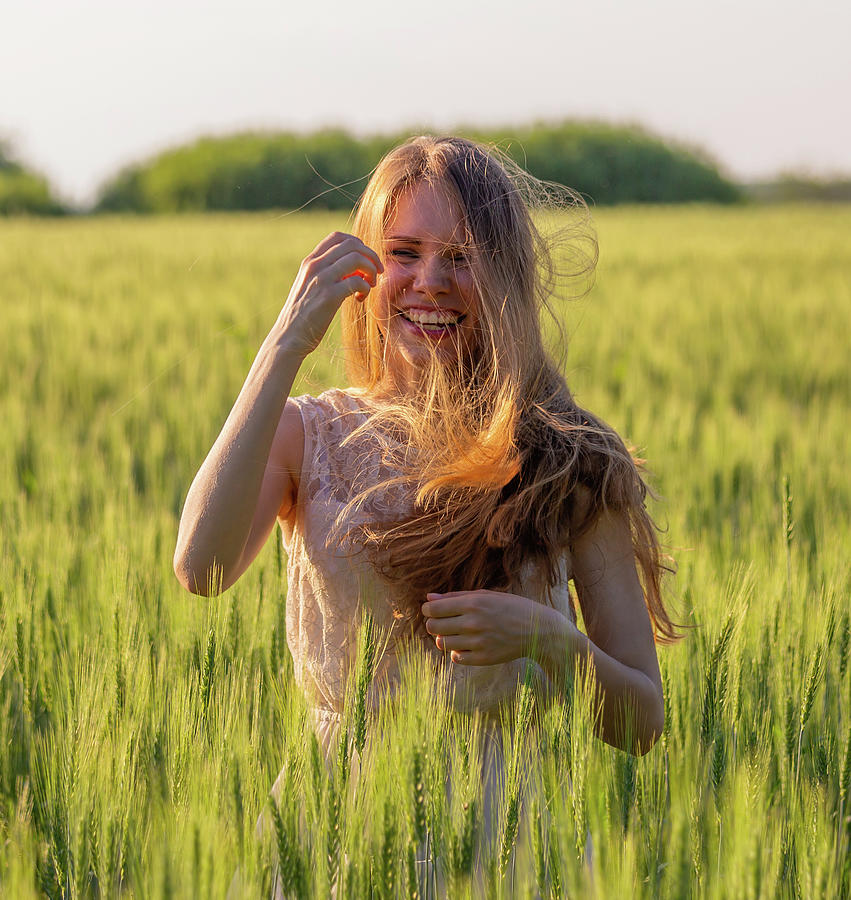 Portrait of a laughing girl with matted hair Photograph by Mikhail Kokhanchikov