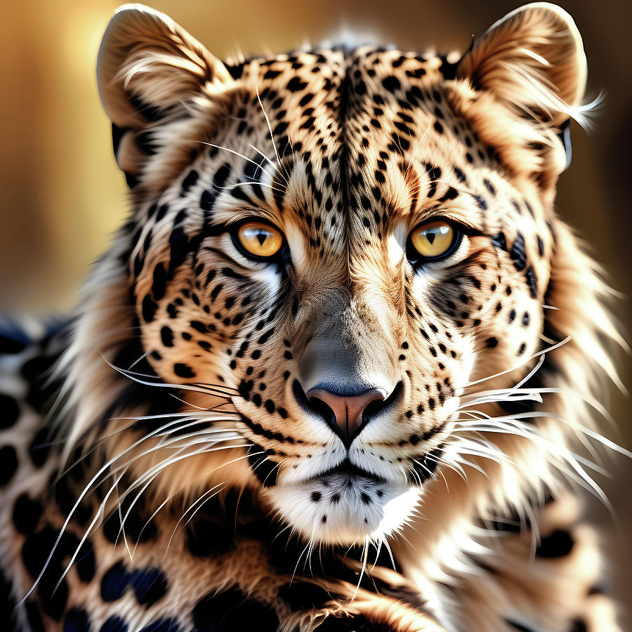 Portrait of a Leopard  Digital Art by Ray Shrewsberry