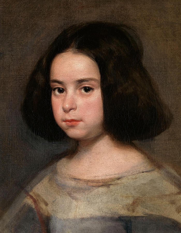 Portrait of a Little Girl, 1638 Painting by Diego Velazquez | Pixels