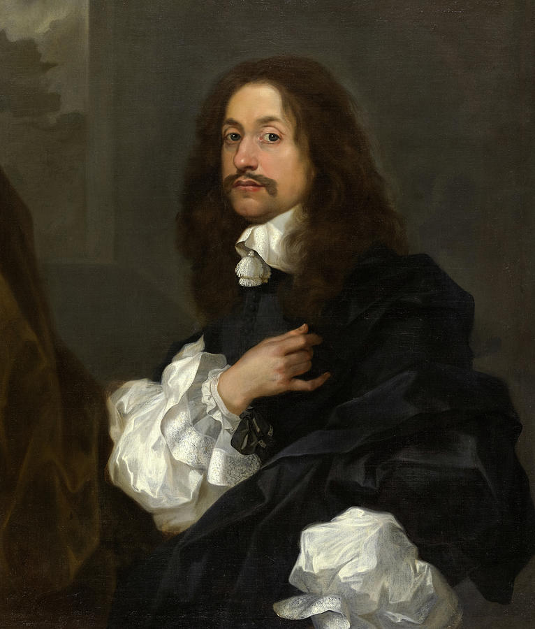 Portrait of a Man, 1657-1658 Painting by Sebastien Bourdon - Pixels