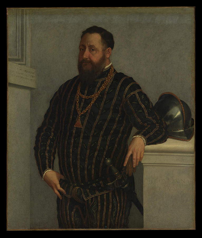 Portrait of a Man Giovanni Battista Moroni Italian Painting by MotionAge Designs