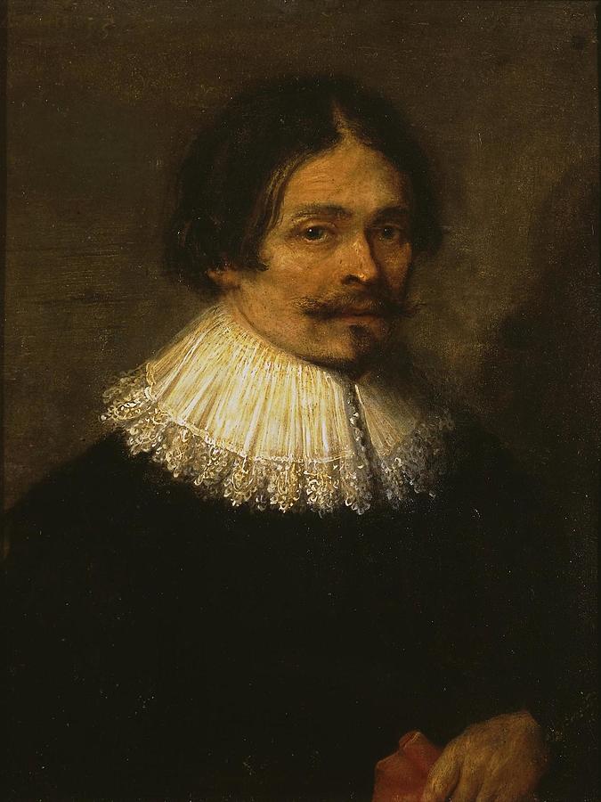 Portrait Painting -  Portrait of a Man  identified as a self-portrait of the artist by Gonzales Coques