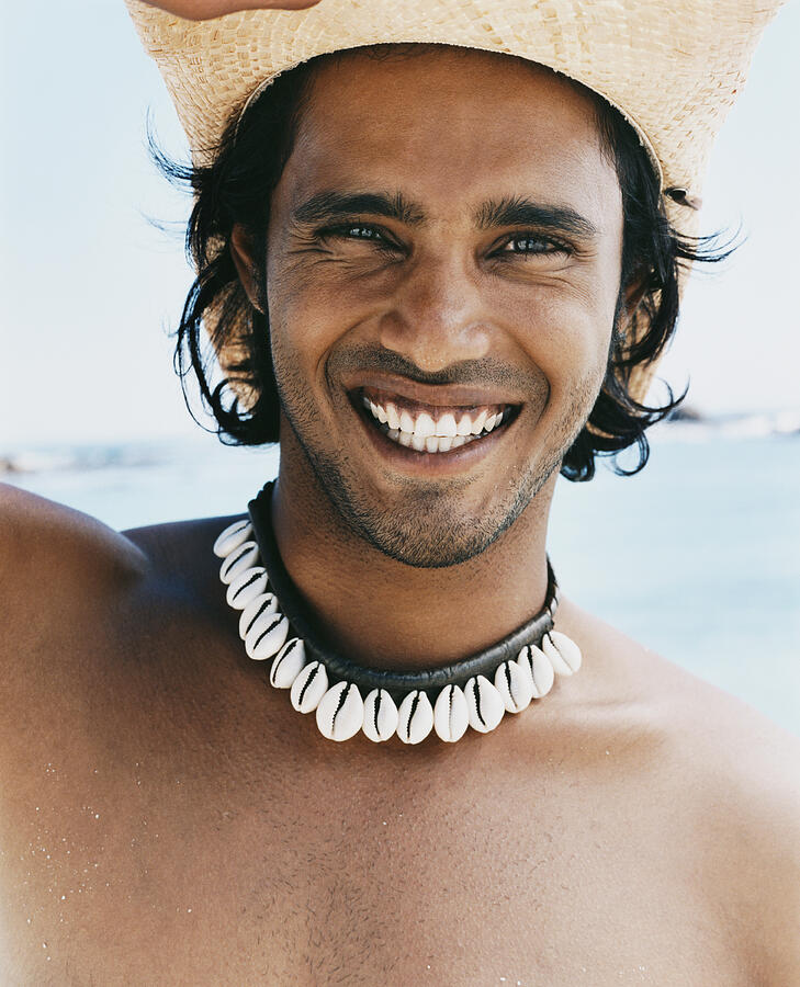 Portrait of a Man Wearing a Straw Cowboy Hat Photograph by BJ Formento