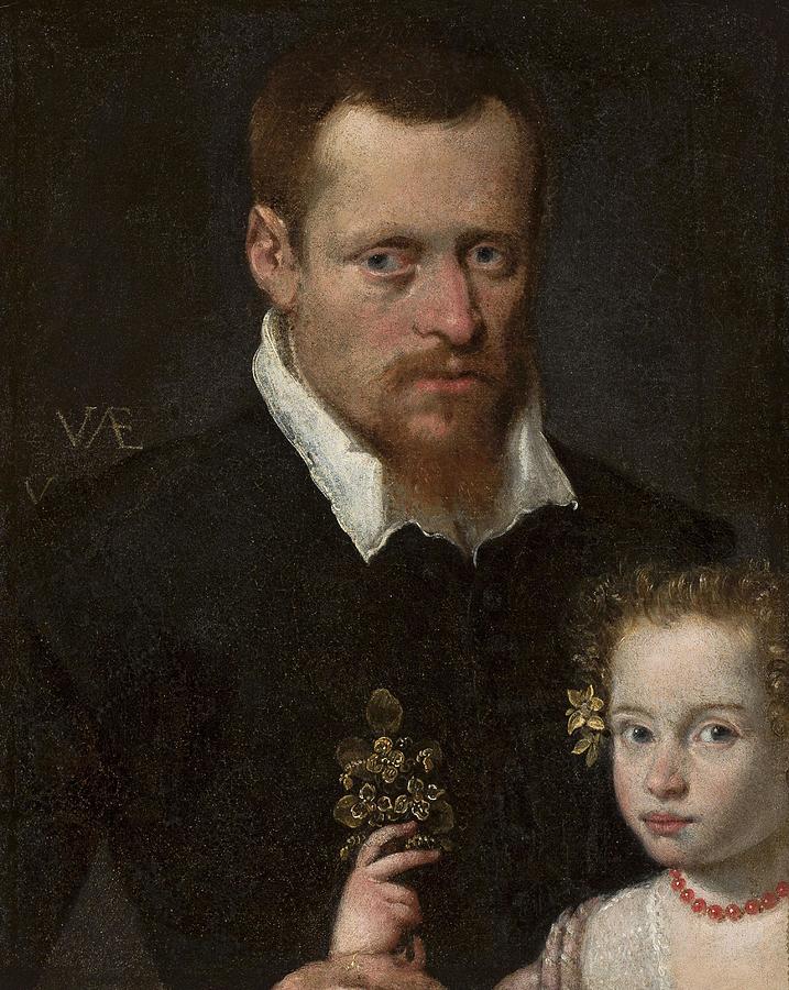 Portrait of a man with his daughter Painting by Sofonisba Anguissola ...