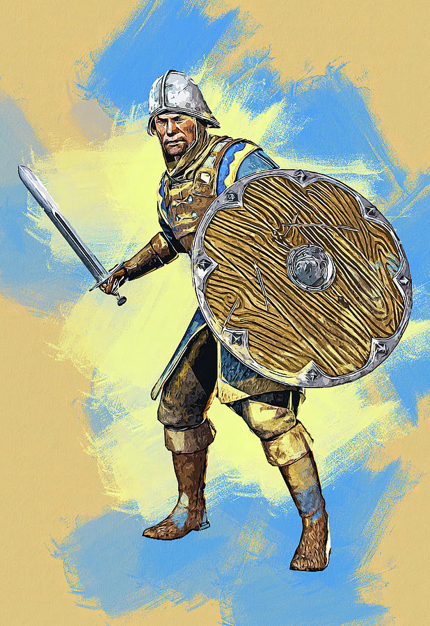 Portrait of a Medieval Warrior, 01 Painting by AM FineArtPrints