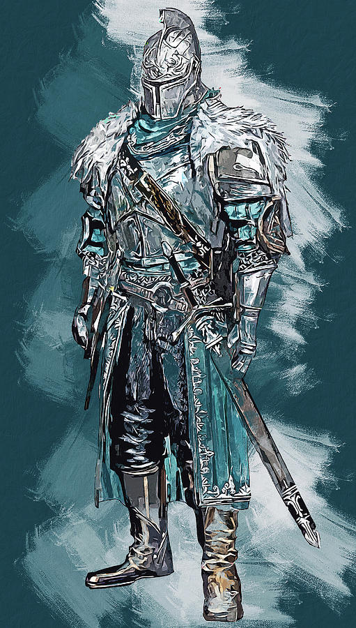 Portrait of a Medieval Warrior, 02 Painting by AM FineArtPrints