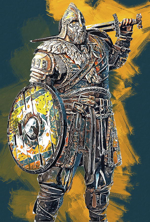 Portrait of a Medieval Warrior, 04 Painting by AM FineArtPrints
