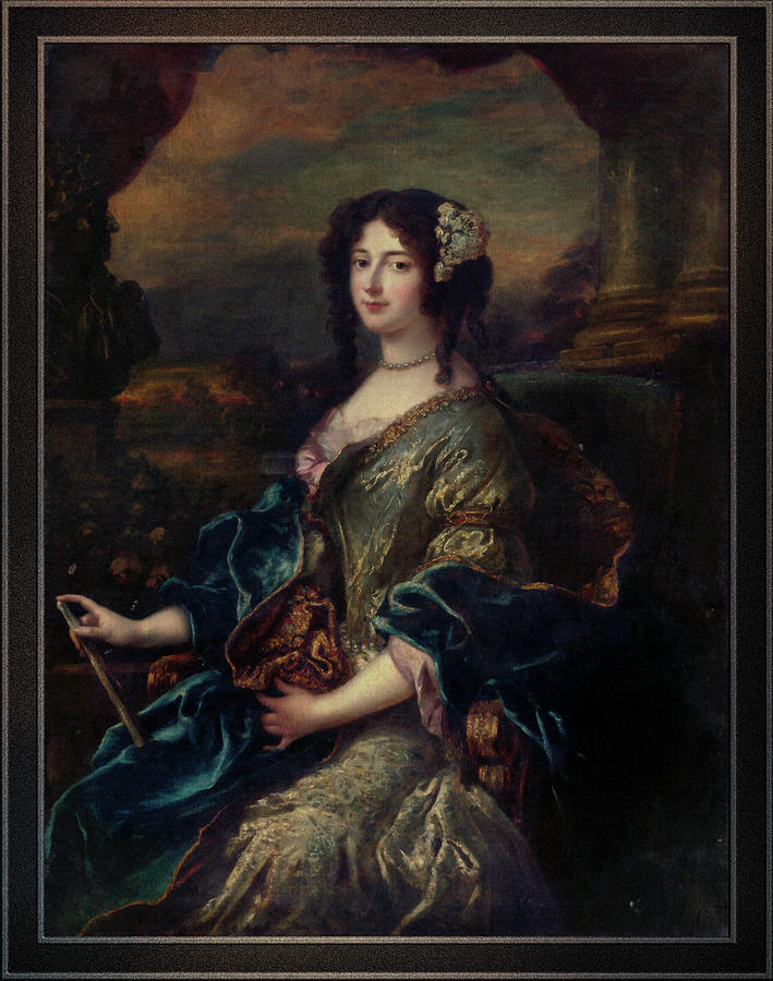 Portrait Of A Noble Lady by Pierre Mignard Old Masters Reproduction Painting by Rolando Burbon