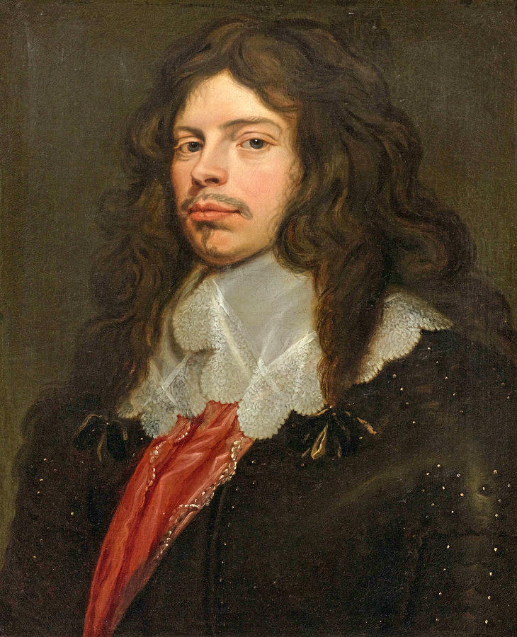 Portrait of a nobleman in half armour Painting by Attributed to Jan Cossiers
