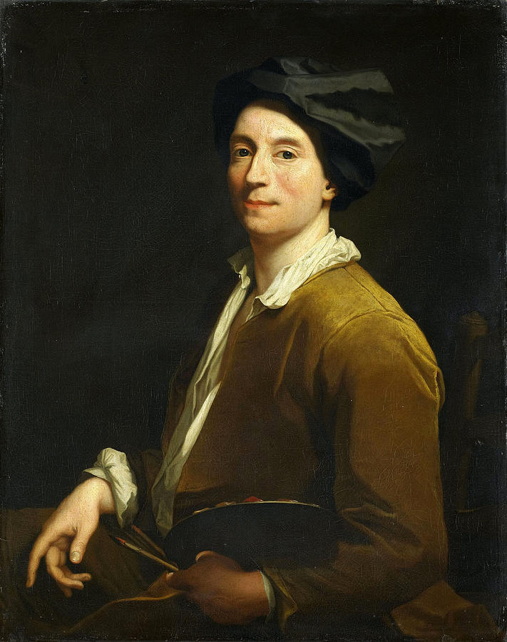 Portrait of a Painter, probably a Self-Portrait Painting by Augusta Krzysztof Lubieniecki
