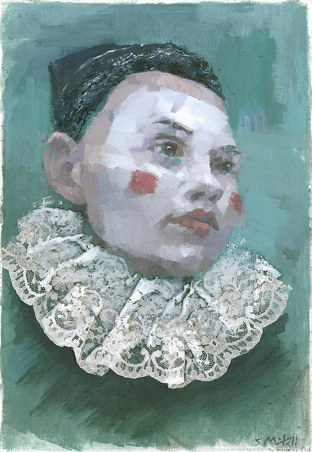 Portrait Of A Pierrette Painting