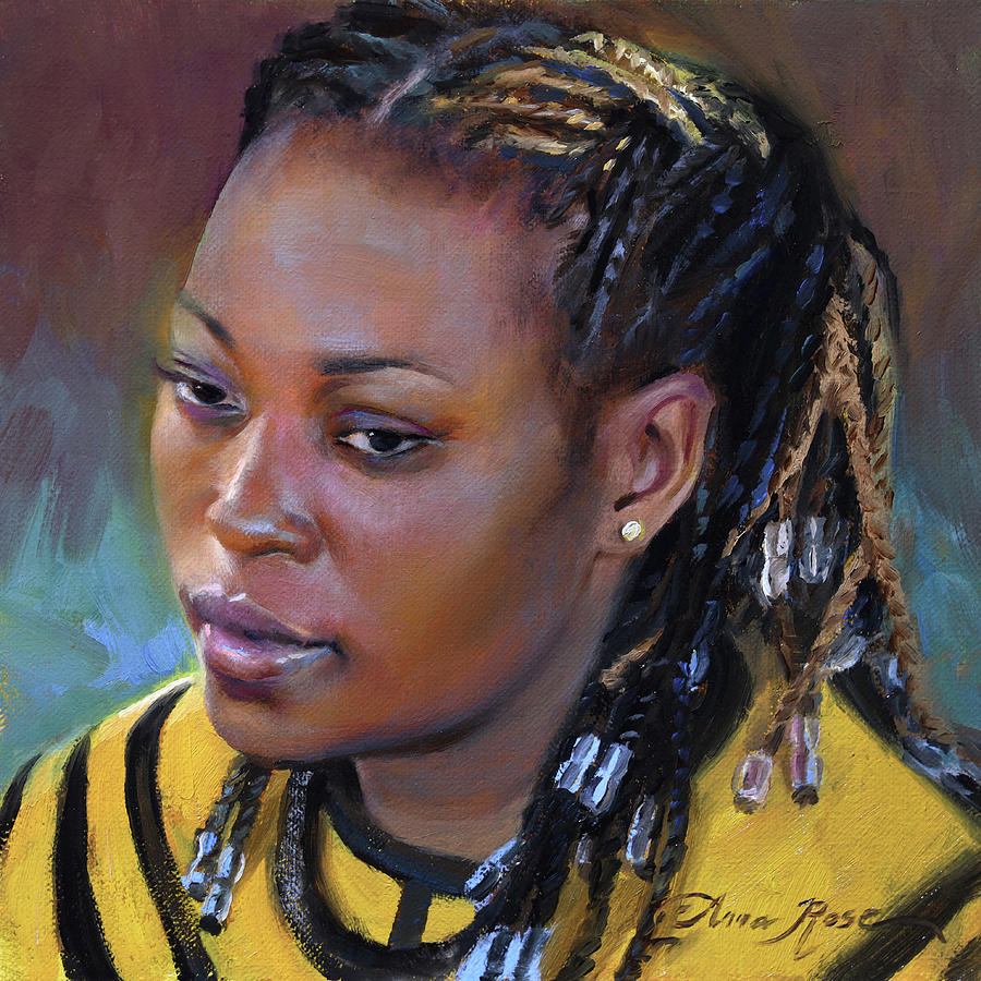 Portrait of a South African Woman Painting by Anna Rose Bain