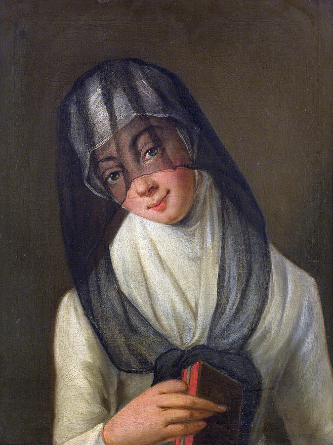 Portrait of a veiled lady Painting by Anonymous