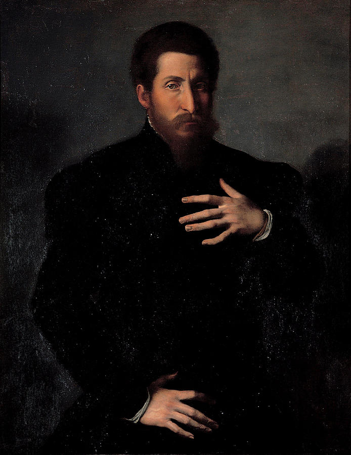 Portrait of a virile man Painting by Girolamo da Carpi | Fine Art America