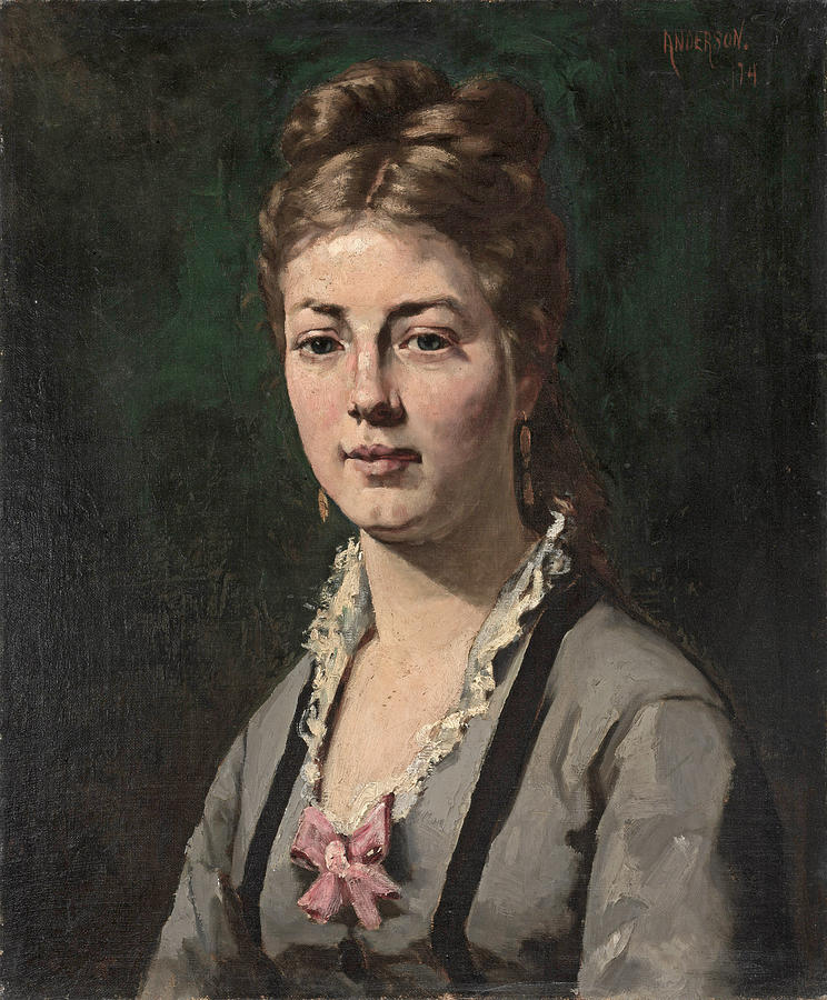 Portrait Of A Woman Painting - Portrait of a Woman by Abraham Archibald Anderson