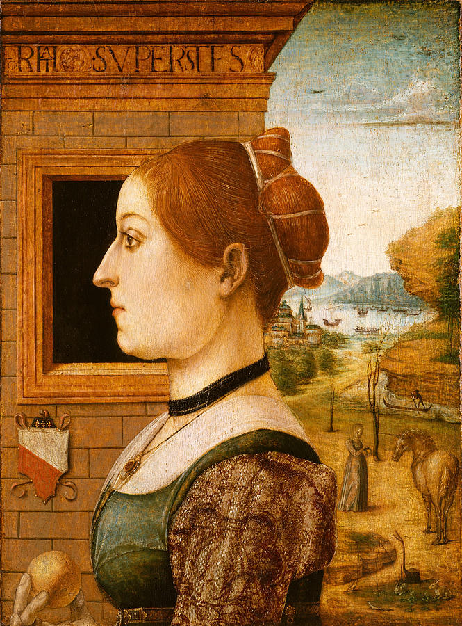 Portrait of a Woman Painting by Attributed to the Maestro delle Storie del Pane