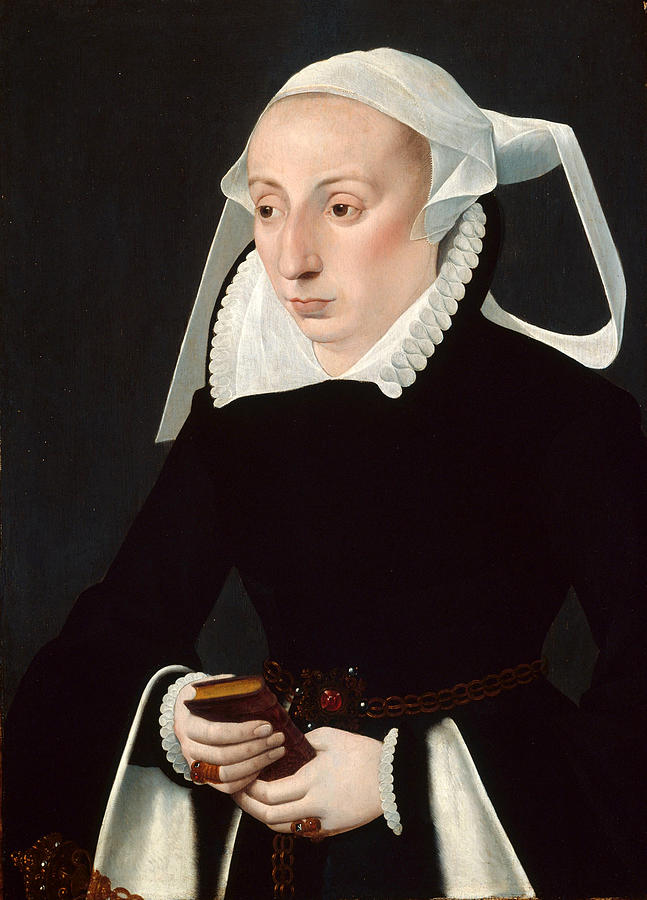 Portrait of a Woman with a Prayer Book Painting by Barthel Bruyn the Younger