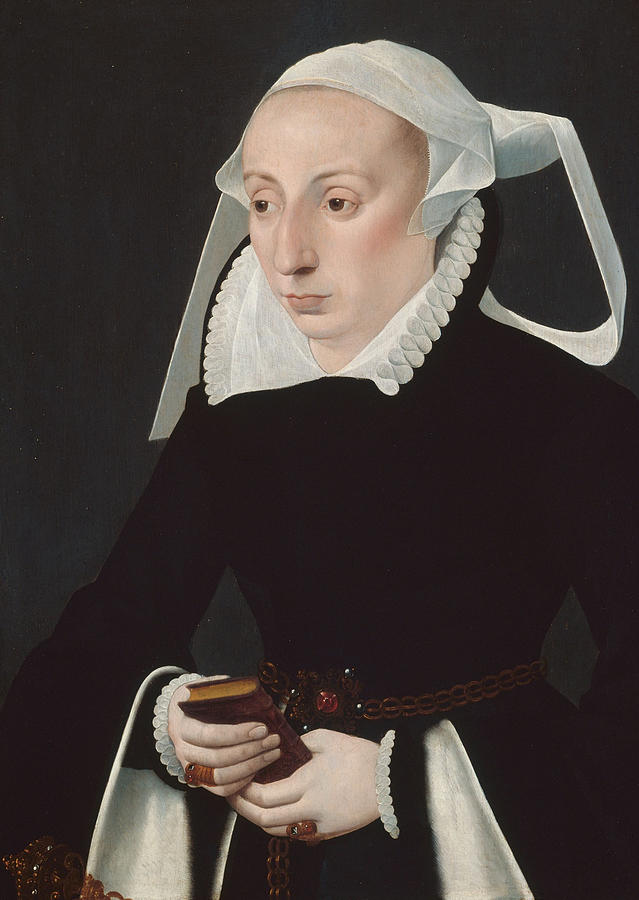 Portrait of a Woman with a Prayer Book Painting by Bartholomaus Bruyn the Younger