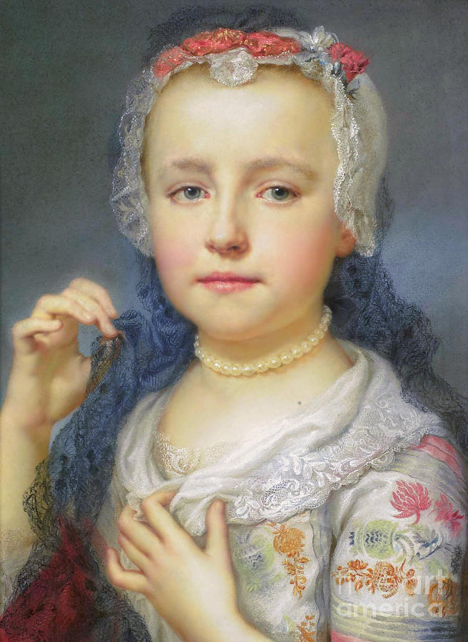 Portrait Of A Young Girl, Probably Julie Carlotta Mengs Painting