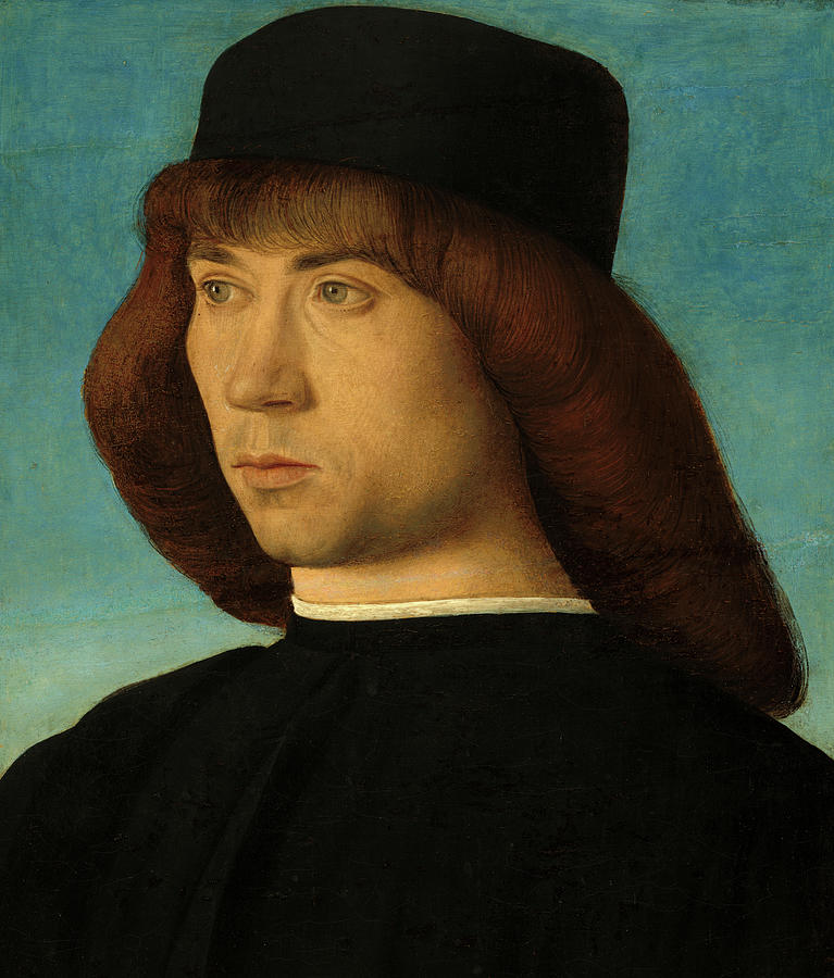 Portrait of a Young Man, 1490 Painting by Giovanni Bellini - Fine Art ...